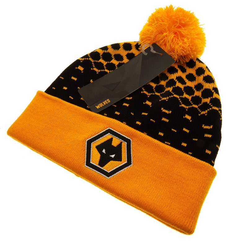 Wolverhampton Wanderers FC Fade Ski Hat, side angle