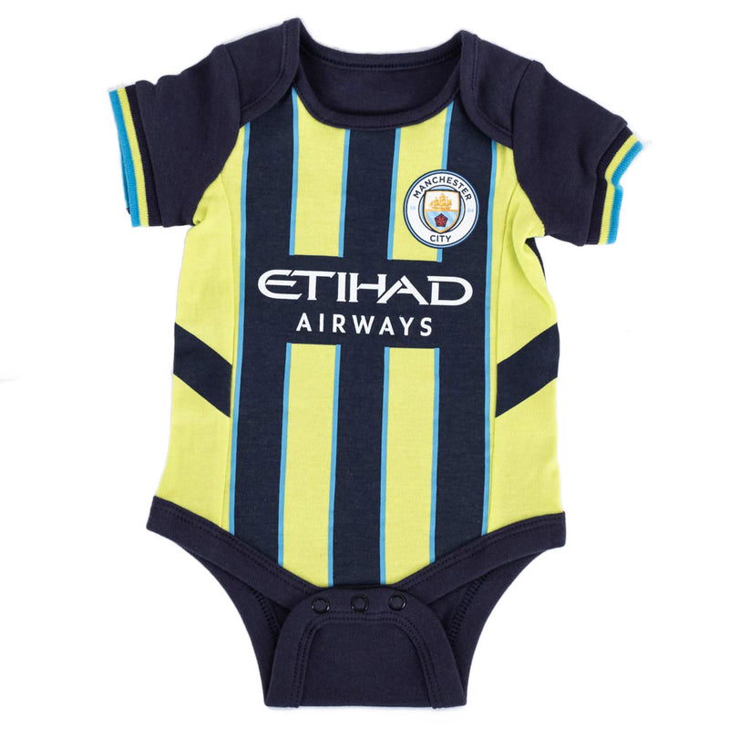 Manchester City FC 24/25 Season 2 Pack Bodysuit 6-9 Mths, side angle