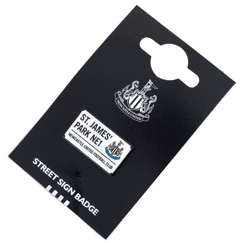 Newcastle United FC Street Sign Badge, close-up detail