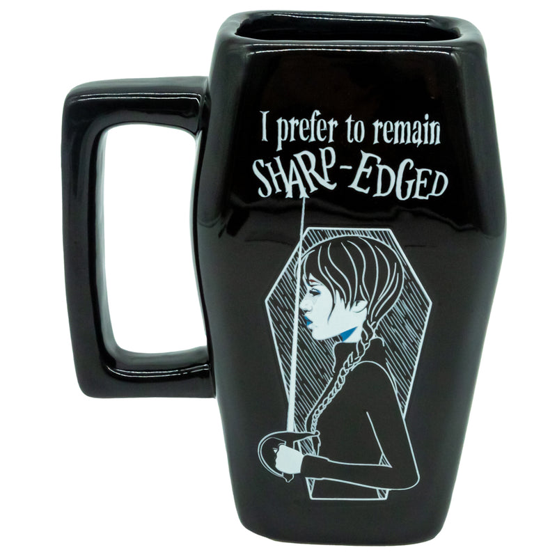 Wednesday 3D Coffin Mug, side angle