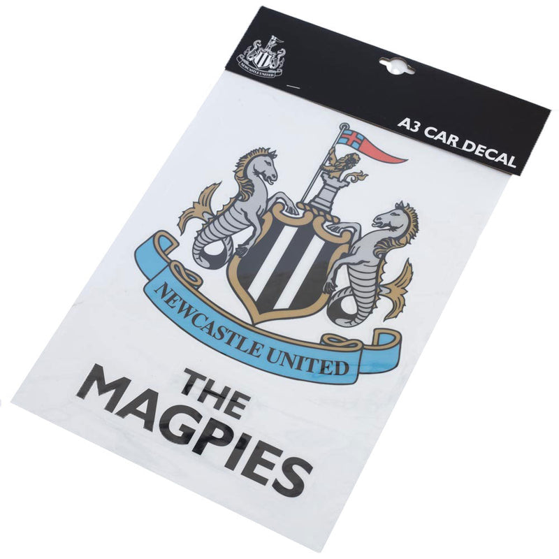 Newcastle United FC A3 Car Decal, side angle