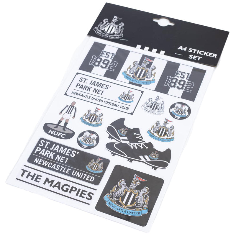 Newcastle United FC A4 Sticker Set, side angle