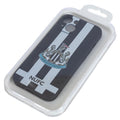 Newcastle United FC iPhone 14 Striped Silicone Case, close-up detail