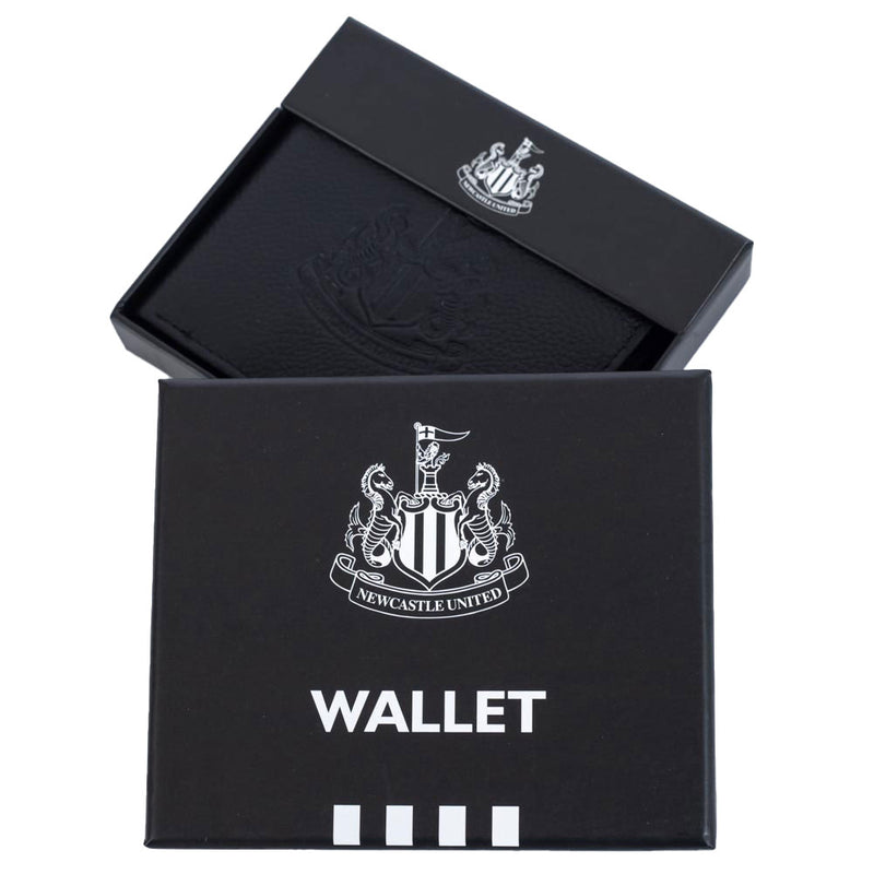 Newcastle United FC Premium Leather Wallet, close-up detail