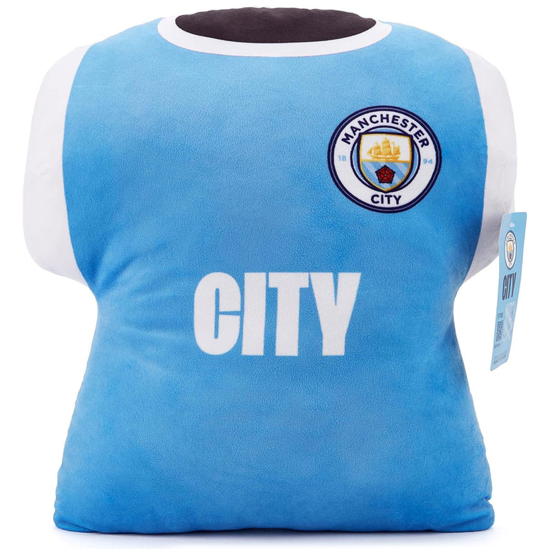 Manchester City FC Shirt Cushion, close-up detail