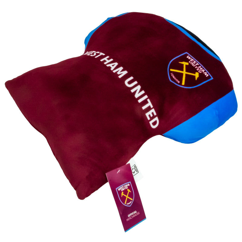 West Ham United FC Shirt Cushion, side angle