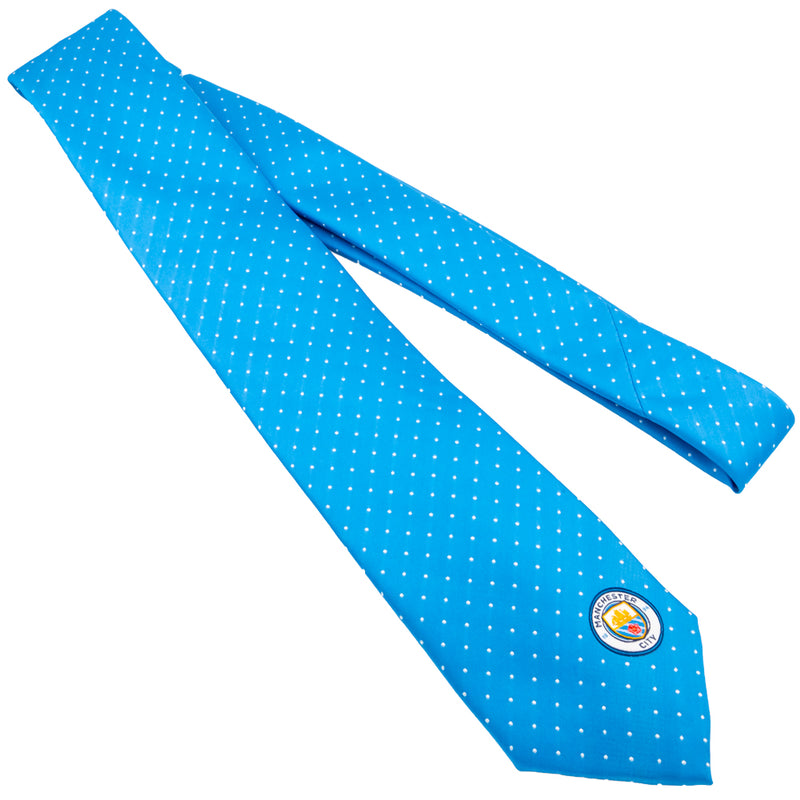 Manchester City FC Sky Blue Tie, rear view