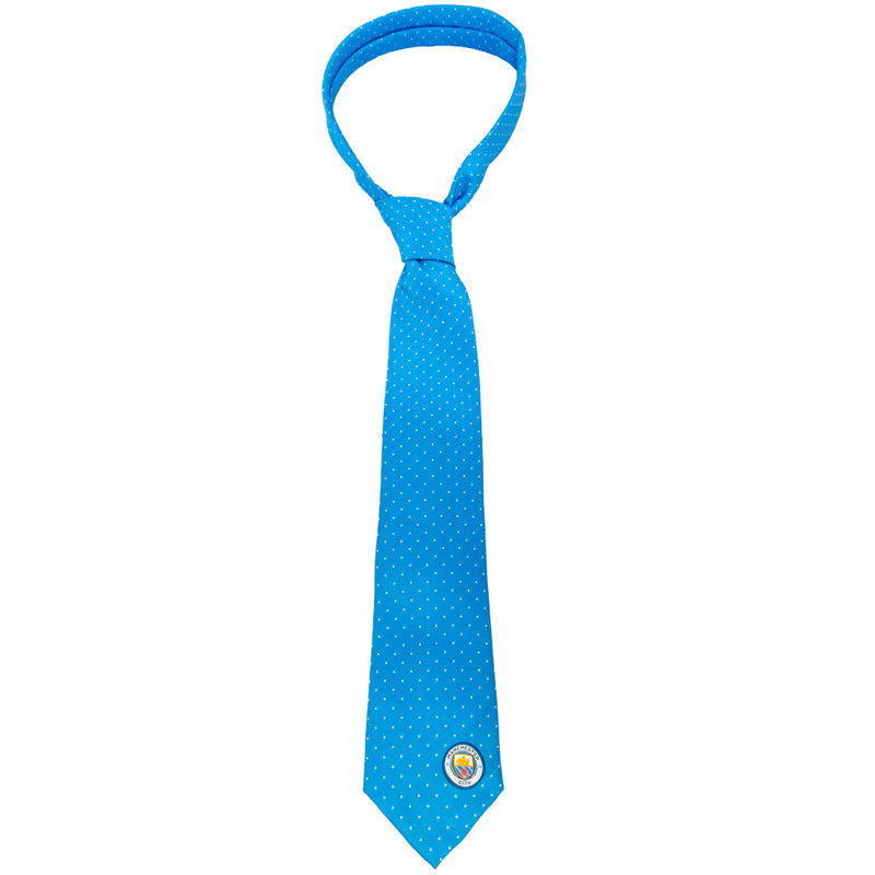 Manchester City FC Sky Blue Tie, in display