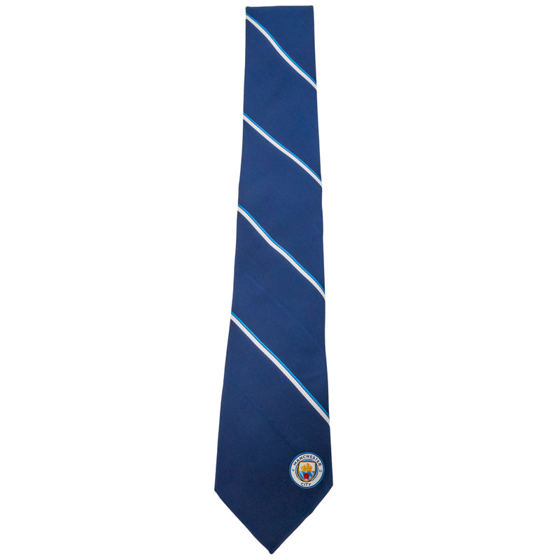 Manchester City FC Stripe Tie, side angle