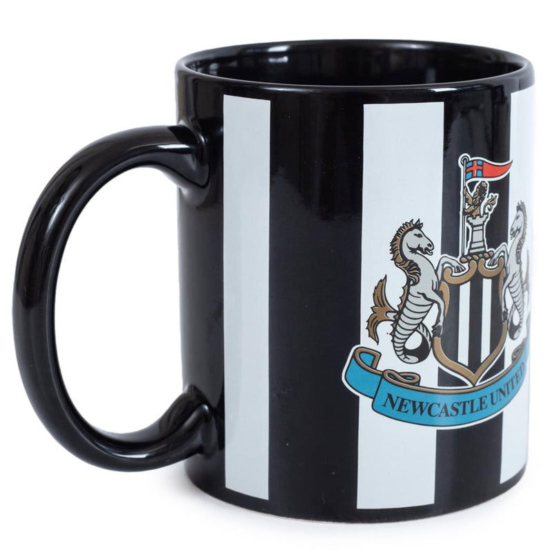 Newcastle United FC Striped Mug, close-up detail