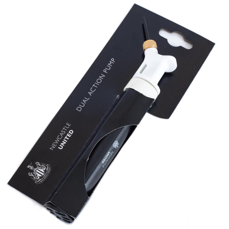 Newcastle United FC Dual Action Football Pump, side angle