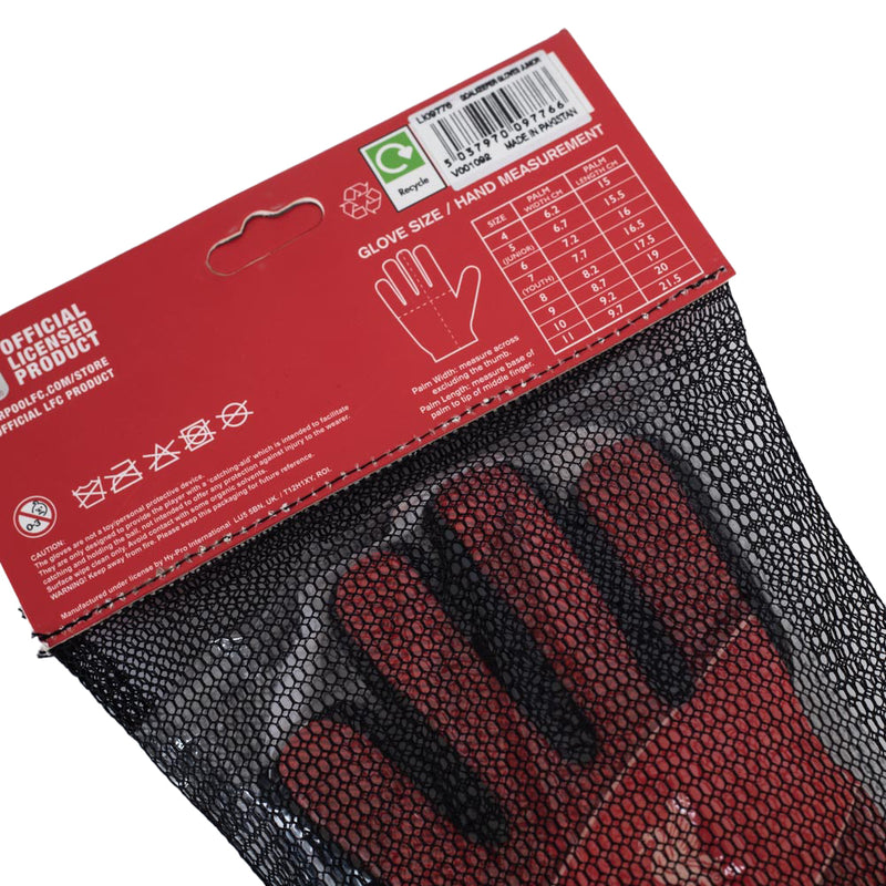 Liverpool FC Fuse Goalkeeper Gloves Kids, side angle