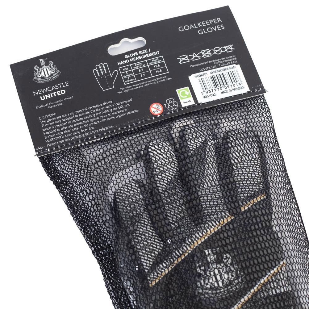 Newcastle United FC Goalkeeper Gloves : Size - Kids