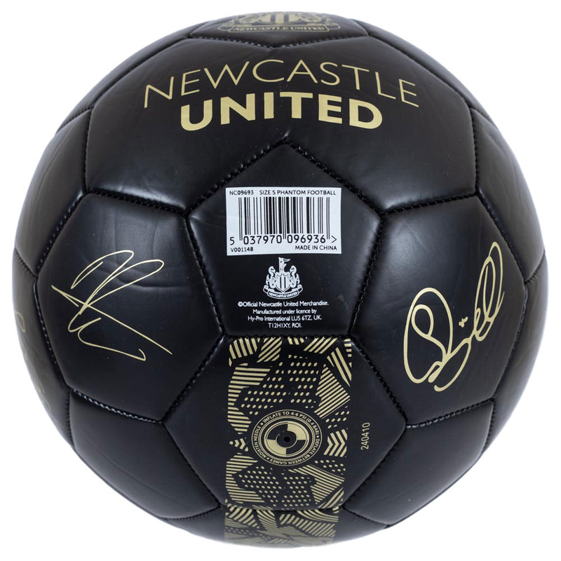 Newcastle United FC Sig Gold Phantom Football, side angle