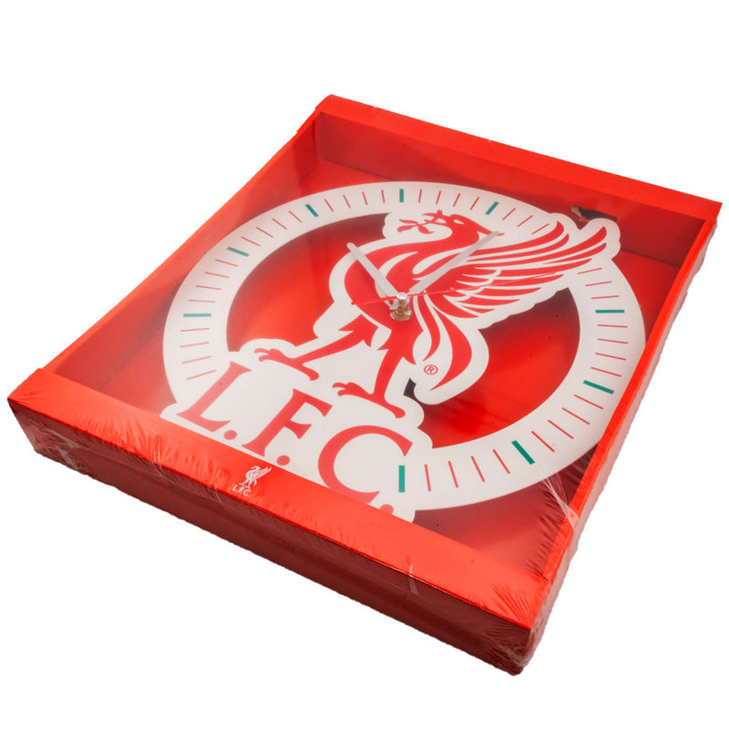 Liverpool FC Die-Cast Metal Wall Clock, close-up detail