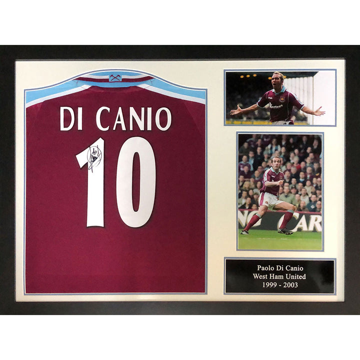 West Ham United FC Paolo Di Canio Signed Shirt (Framed)
