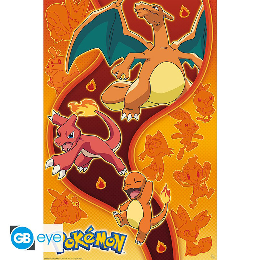 Pokemon Fire Type Poster