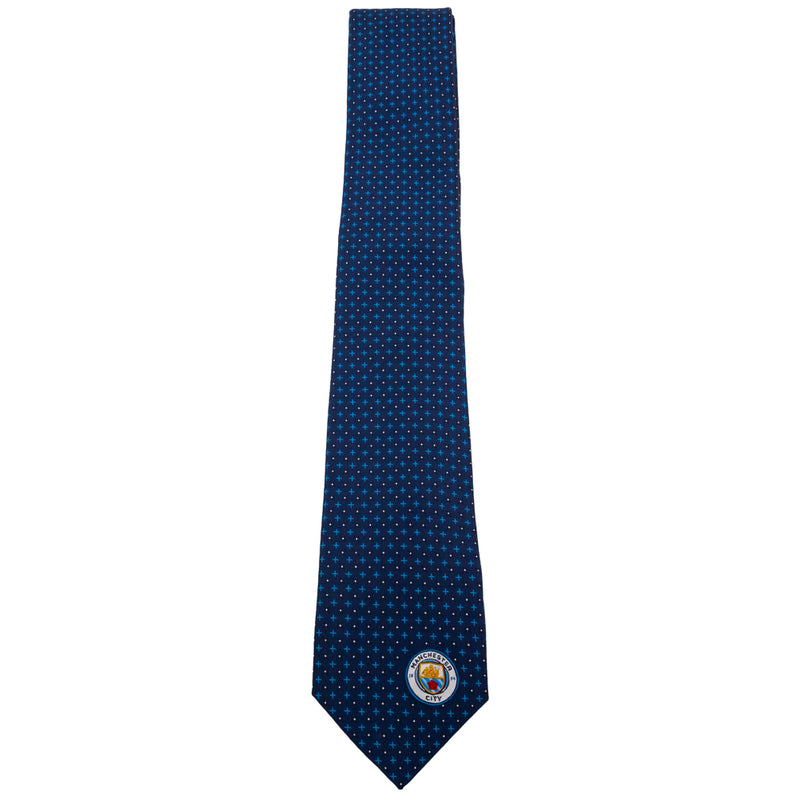 Manchester City FC Navy Blue Tie, side angle