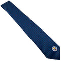Manchester City FC Navy Blue Tie, close-up detail