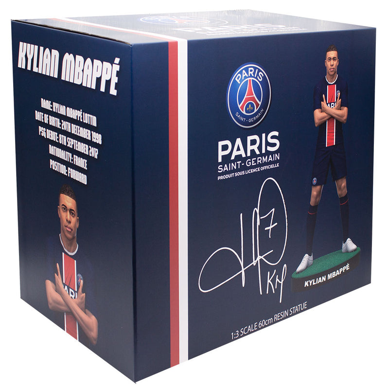 Paris Saint Germain FC Football's Finest Kylian Mbappe Premium 60cm Statue, rear view
