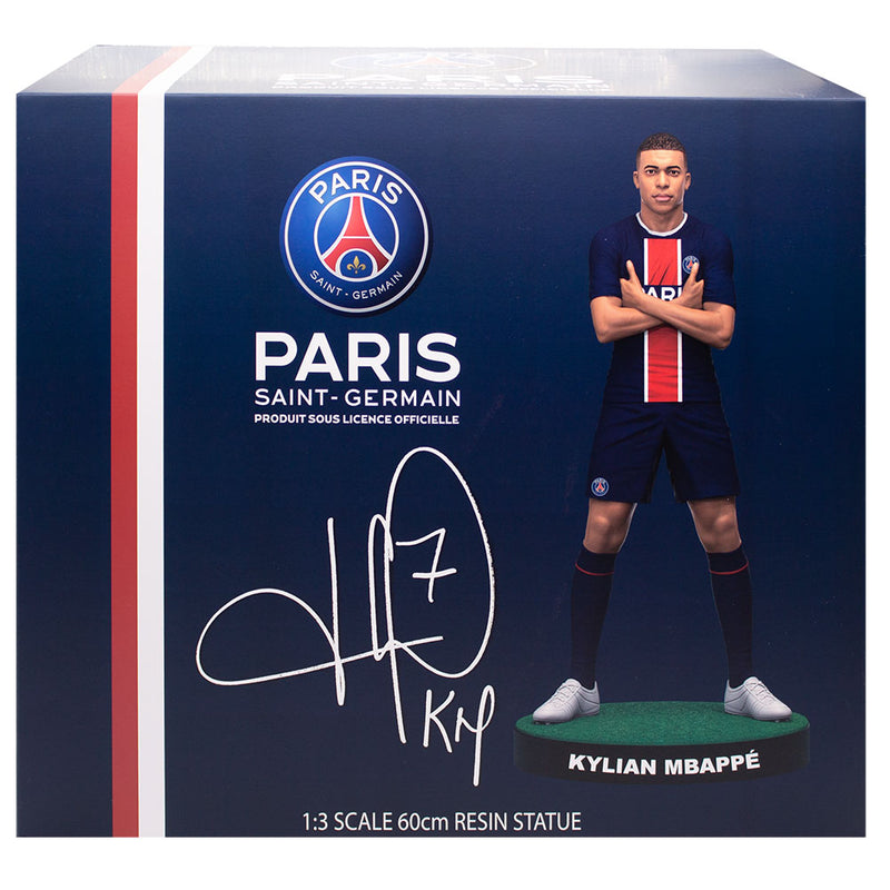 Paris Saint Germain FC Football's Finest Kylian Mbappe Premium 60cm Statue, packaging shot