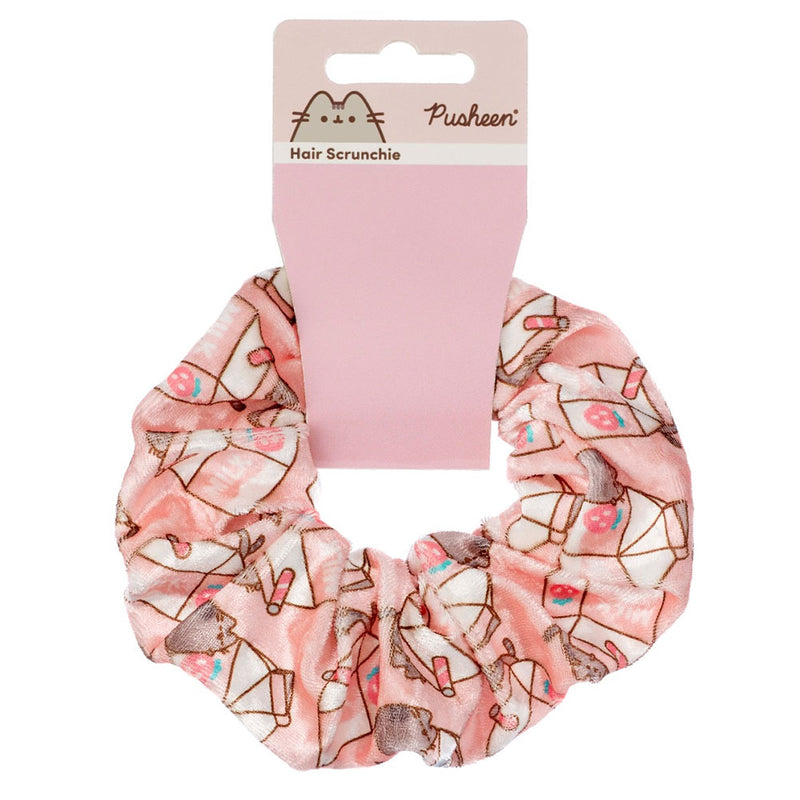 Pusheen Milkshake Hair Scrunchie, alternate view