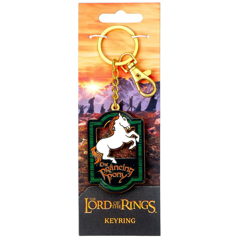 The Lord Of The Rings Charm Keyring Prancing Pony, side angle