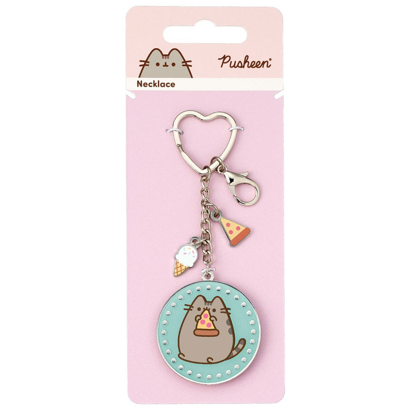 Pusheen Charm Keyring Pizza, alternate view