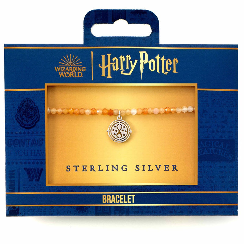 Harry Potter Stone Bracelet With Sterling Silver Time Turner Charm, alternate view