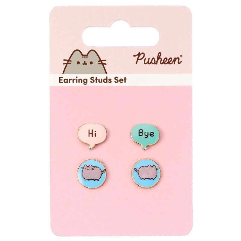 Pusheen Stud Earrings Set, side angle
