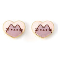Pusheen Gold Plated Heart Stud Earrings collectible from Infinity Collectables 2026