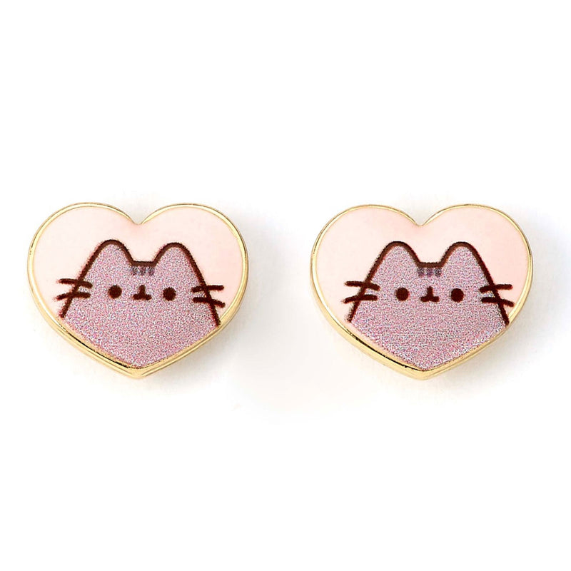 Pusheen Gold Plated Heart Stud Earrings collectible from Infinity Collectables 2026
