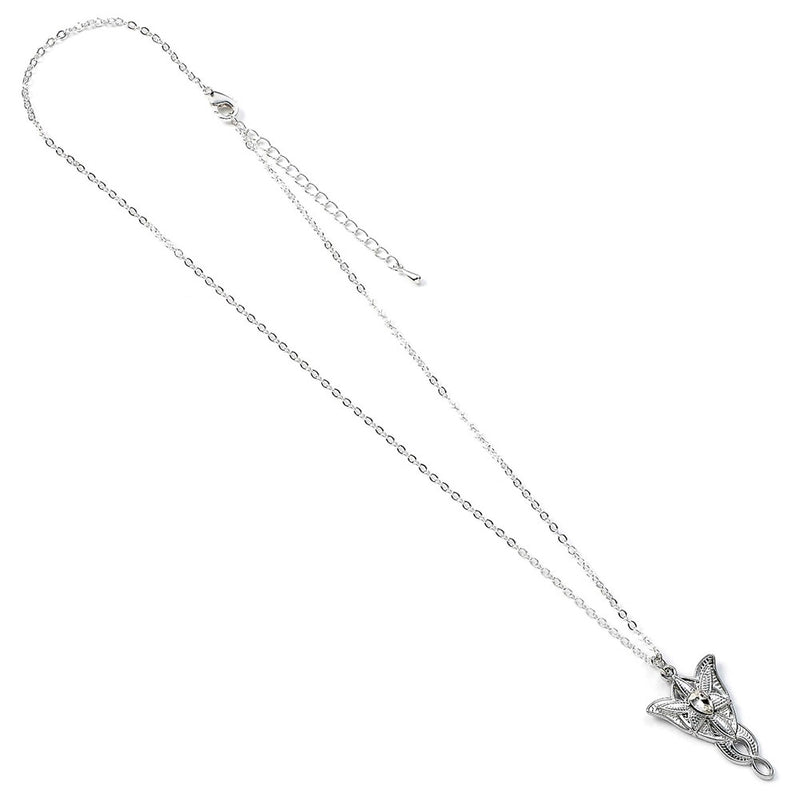 The Lord Of The Rings Silver Plated Evenstar Necklace, side angle