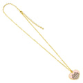 Pusheen Gold Plated Heart Necklace, side angle