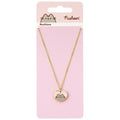 Pusheen Gold Plated Heart Necklace, close-up detail