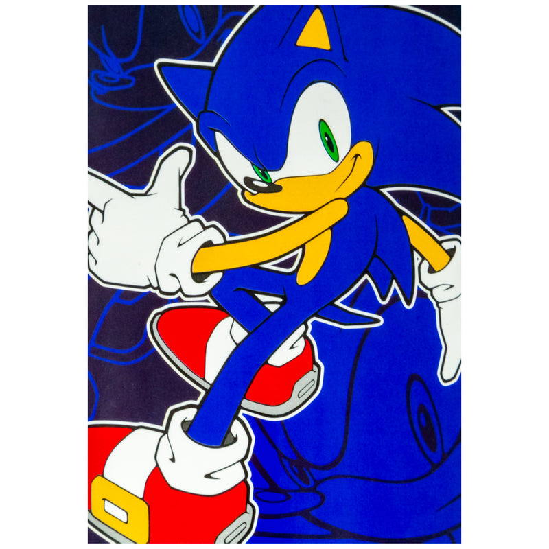 Sonic The Hedgehog Fleece Blanket, side angle