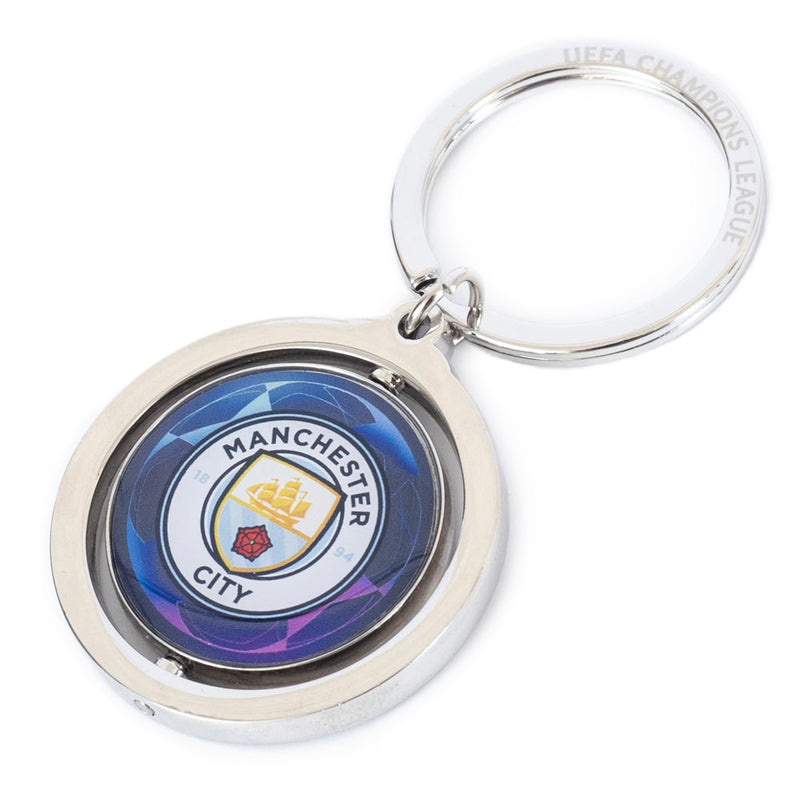 Manchester City FC UCL Spinner Keyring, alternate view
