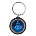 Manchester City FC UCL Spinner Keyring, close-up detail