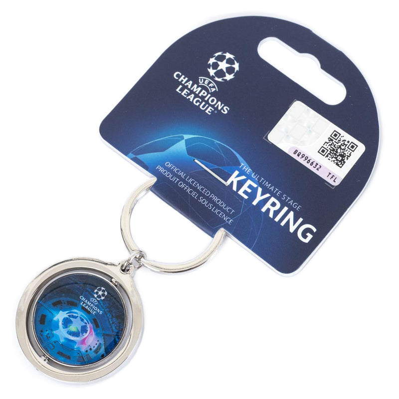 Manchester City FC UCL Spinner Keyring, rear view