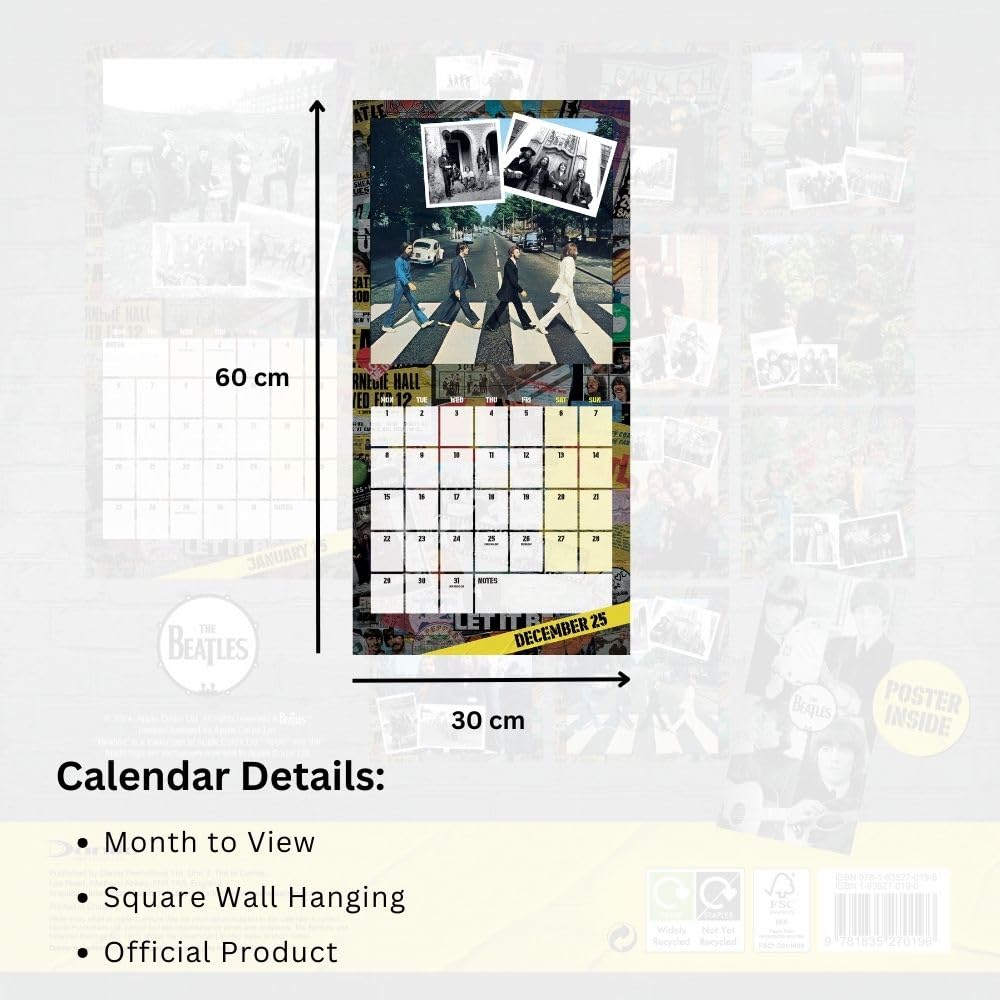 The Beatles Square 2025 Calendar