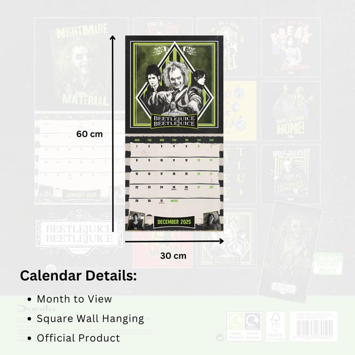 Beetlejuice, Beetlejuice Square 2025 Calendar