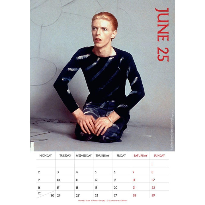 David Bowie A3 2025 Calendar