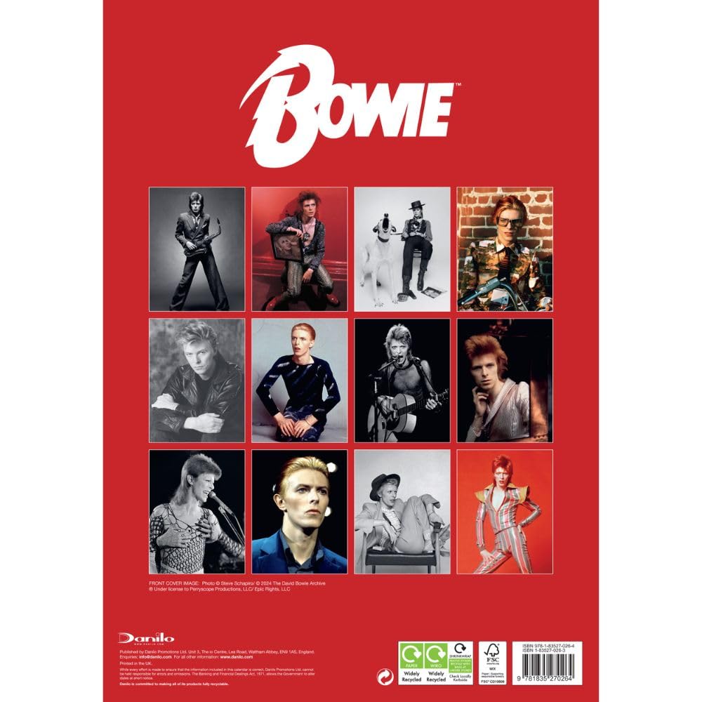 David Bowie A3 2025 Calendar