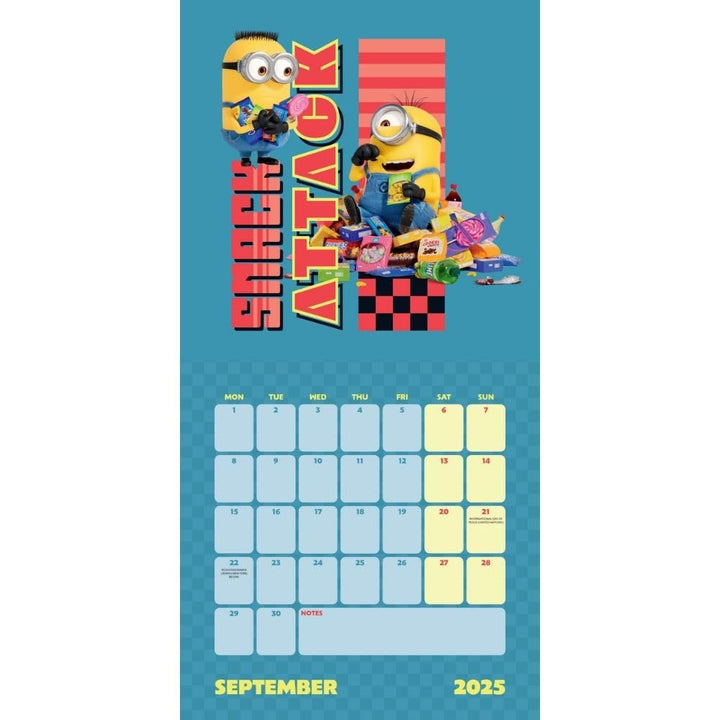 Despicable Me 4 The Movie Square 2025 Calendar