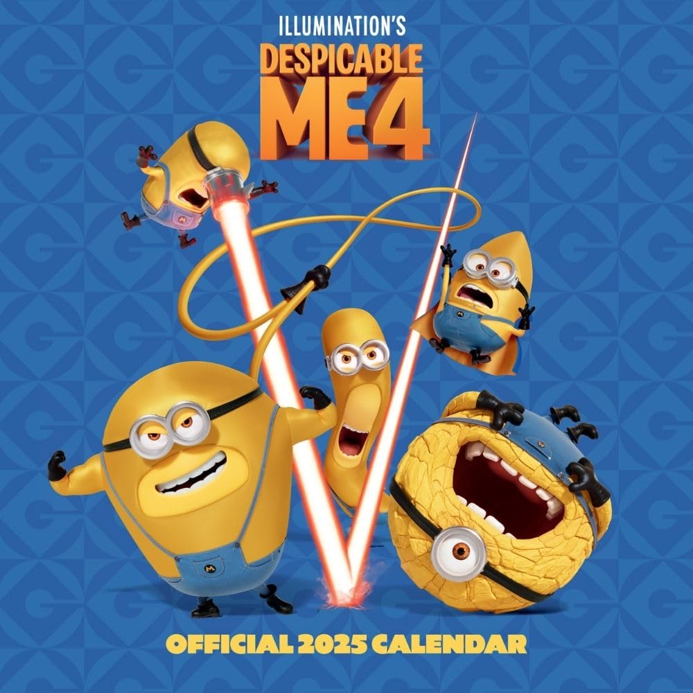 Despicable Me 4 The Movie Square 2025 Calendar