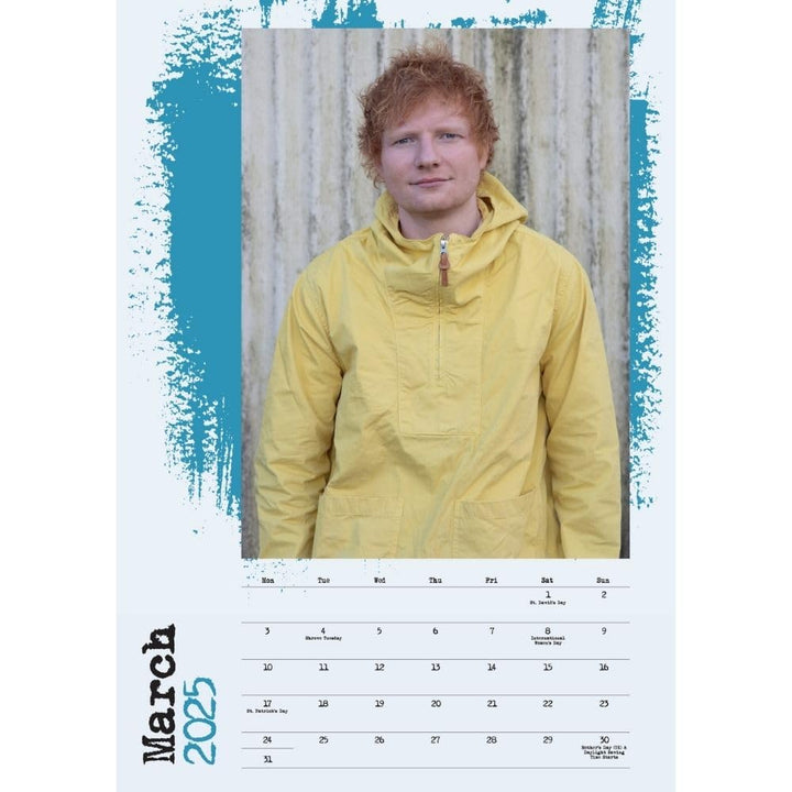 Ed Sheeran A3 2025 Calendar