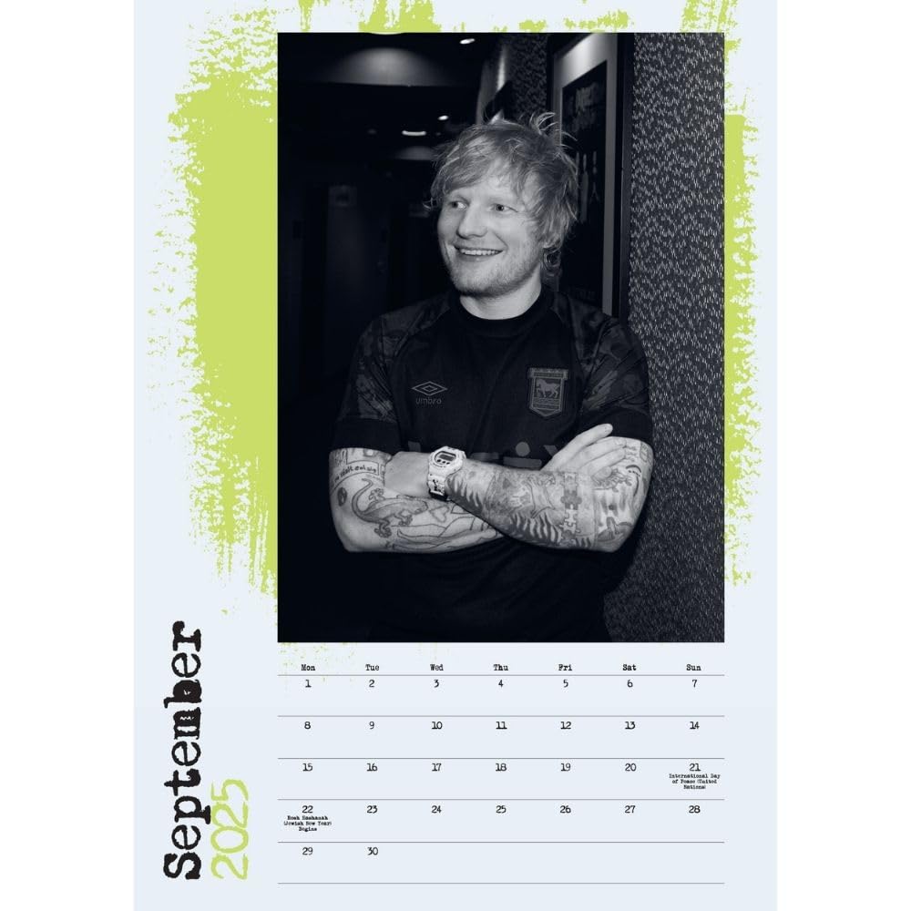 Ed Sheeran A3 2025 Calendar