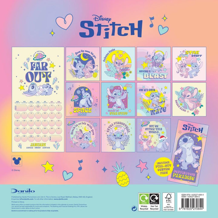 Lilo & Stitch Square 2025 Calendar