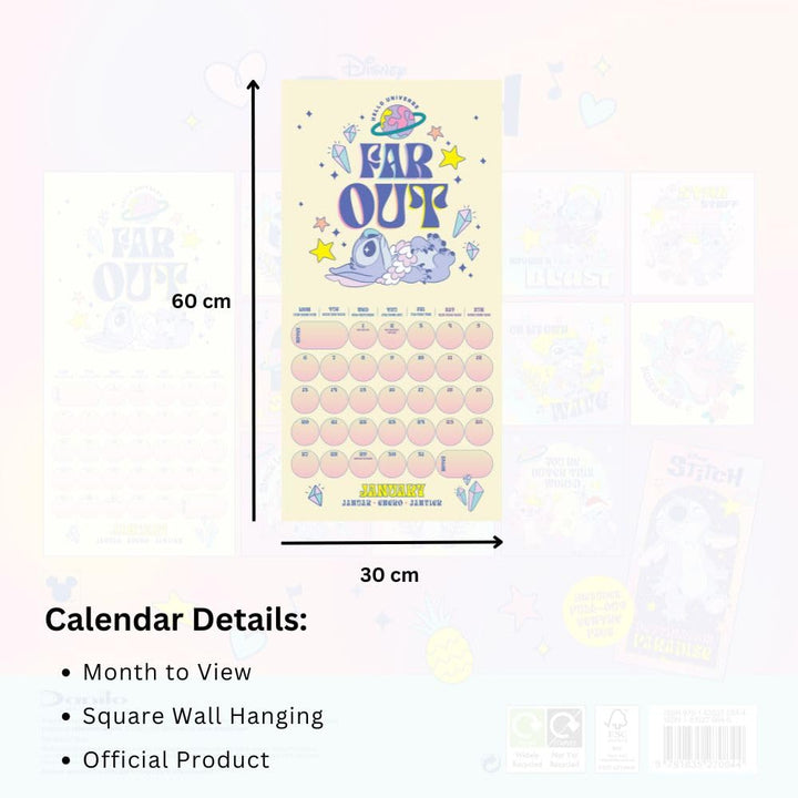 Lilo & Stitch Square 2025 Calendar