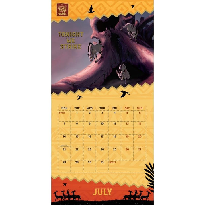 The Lion King Square 2025 Calendar